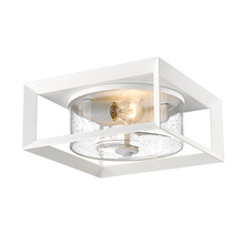  2073-OFM NWT-SD - Smyth NWT Flush Mount - Outdoor in Natural White with Seeded Glass Shade